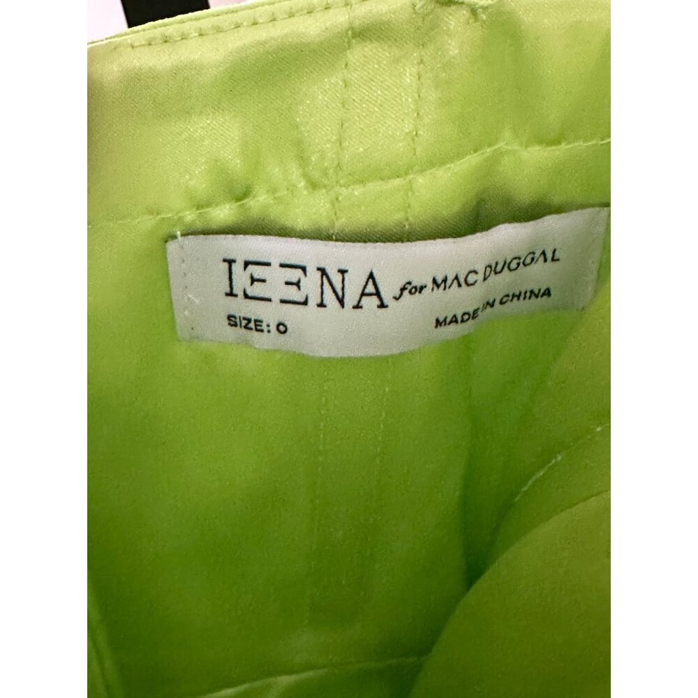 NWT leena for Mac Duggal Strapless Drape Cocktail Dress /Lime /Sizes 0 and 8 - Picture 5 of 7